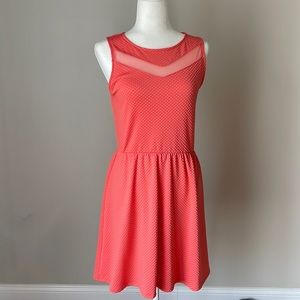 Dress sundress xhilaration mesh too button back peach size medium
